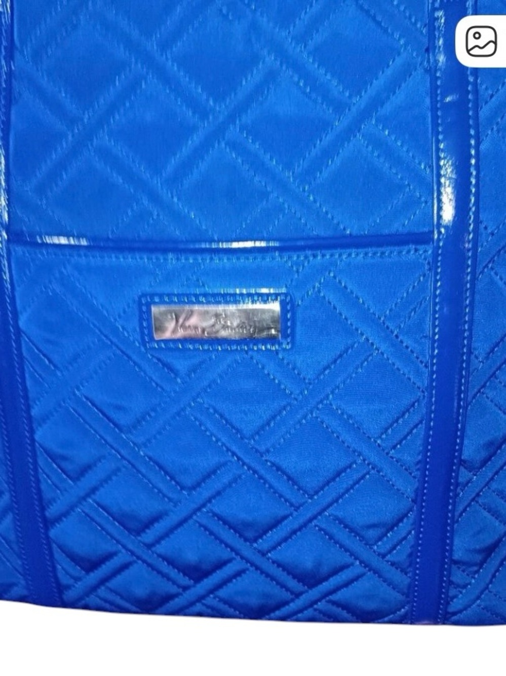 Vera Bradley Royal Blue Quilted Tote - Picture 8 of 8